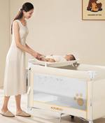 KOUBULI Cool Baby multifunctional crib patchwork queen size bed