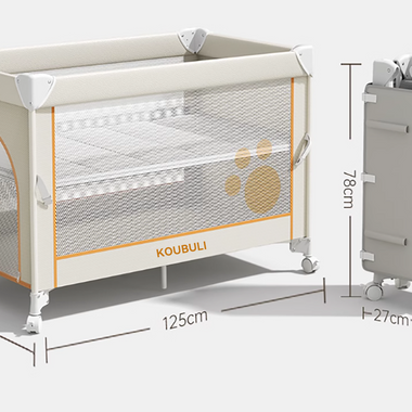 KOUBULI Cool Baby multifunctional crib patchwork queen size bed