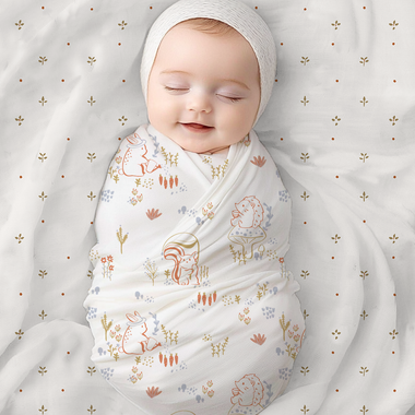 Muslin Swaddle Blankets - Enchanted Forest Collection 2-Pack