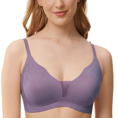 Comfort V-neck Mesh Lace Everyday Bras