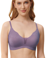 Comfort V-neck Mesh Lace Everyday Bras